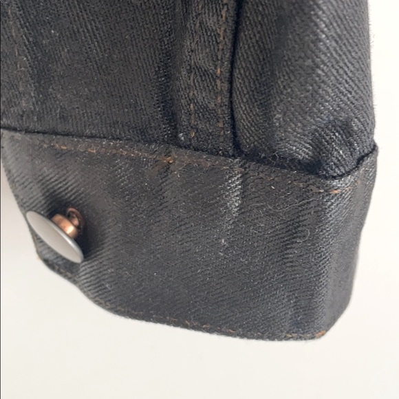 Andrew Mackenzie denim cropped black jacket Sz 38 - Picture 6 of 13